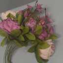 Duovlo Fake Flowers Vintage Artificial Peony Silk Flowers Wedding Home Decoration,Pack of 1 (New Sweetened Bean)