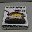 Elite Gourmet ESB100B Countertop Single Coiled Burner Electric Hot Plate, Temperature Control, Indicator Light, Easy to Clean, Black