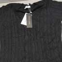 PRETTYGARDEN Womens Summer Short Sleeve Sweater Cable Knit V Neck Sweaters Shirts Fitted Work Tops Business Casual Outfits (Small, Black)