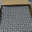 12 Pack 12" x 12" Interlocking Rubber Bathroom Flooring Tiles Non-Slip Splicing Waterproof Mat Modular Interlocking Cushion Mat for Drain, Deck, Pool, Patio, Balcony, Shower, Kitchen, Yard (Gray)