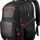 Laptop Backpack for Men Women, Large TSA Friendly Travel Backpack Fits 17.3 Inch Laptop, 45L Carry On Airline Approved Computer Bag for Business Work College, Grey, 17.3 Inch（20.4"x13.3"x10.2"）