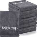 Shimeyao 20 Pack Makeup Towels Gray Makeup Washcloths for Face Microfiber Remover Cloth 13x13 Inch Quick Dry Face Towels for Cleansing Hand