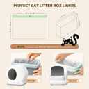 Automatic Cat Litter Box Liners Bags, Self-Cleaning Kitty Litter Liners Bags Compatible with MeoWant-SC01 & MeoWant-SC02, Heavy-Duty Thick Drawstring Replacement Liner Bag 18" x 12.6" (120 PCS)