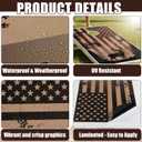 2 Pcs Cornhole Board Wraps - 24.5" x 48.5" Vinyl American USA Flag Scenic Deer Laminated Cornhole Game Wraps Decal Stickers for Corn Hole Indoor Outdoor, Boards Not Included