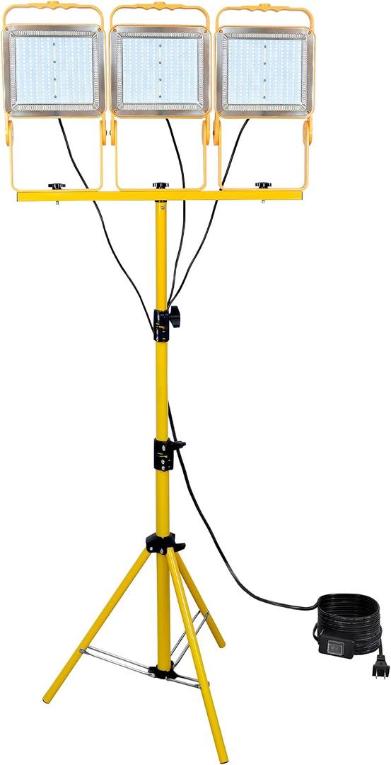 24000 Lumens LED Portable Work Light with Tripod Stand(1500W Equivalent)