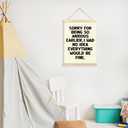 CGBHW Funny Inspirational Classroom Poster Hanger Frame, Motivational Growth Reminders Mental Health Sorry For Being So Anxious Earlier Posters Wall Art Hanging Decor for Classroom Playroom Kids Room