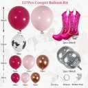 Pink & Rose Gold Cow Print Balloon Arch, Disco Boot Foil Balloons, 111Pcs Cowgirl Bachelorette Party Decorations Kit - 'Lets Go Girls' Banner - Perfect for Last Rodeo, Western, & Bachelorette Parties
