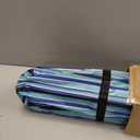 MoKo Beach Cabana, 8'×8' Large Beach Canopy with Side Wall, UPF 50+ Protection Easy Setup Beach Tent Sun Shelter, Adjustable Height Wind Resistant Cabana Beach Tent for Whole Family, Blue-Green Stripe