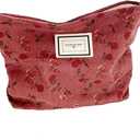 SxoSyo Cosmetic Bags for Women Makeup Bag Large Capacity Purse Travel Toiletry Zipper Storage Pouch Make up Brushes Organizer for Gifts (Dark red, Rose)