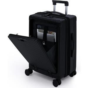 Nobl Travel Carry on Expandable Luggage, Aluminum Frame Hard Shell Suitcase, 22.5" x 14.2" x 9.8", 45L