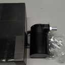 350ml Universal Oil Catch Can 0046 Aluminum Polish Baffled Reservoir Car Oil Catch Can Kit with 3/8" Fuel Line/6 Fittings/Stainless Steel Wool/Thread Seal Tape/Necessary Screws,Black