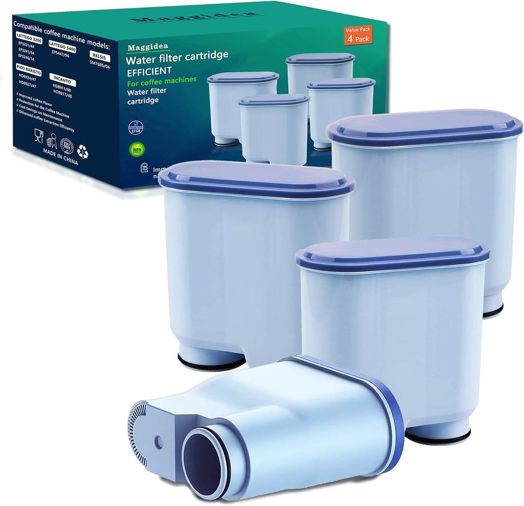 AquaClean Water Filter for Philips Coffee Machines, 4-Pack AquaClean CA6903 Coffee Filter, High-Efficiency Coffee Machine Water Filter - Improves Coffee Taste & Protects Machine
