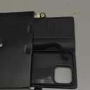 Defencase for iPhone 15 Pro Max Magnetic Wallet Case Compatible with Magsafe with RFID Blocking Zipper Strap Card Holder for Women Men, PU Leather Detachable Case for iPhone 15 Pro Max (6.7"), Black