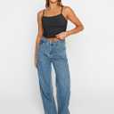 Trendy Queen Womens Adjustable Camisole Sleeveless Square Neck Spaghetti Strap Tank Tops Basic Shirt (S)