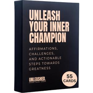 Daily Affirmation Cards to Unleash Your Best Self - 55 Cards with Empowering Quotes, Challenges & Practical Tips | Personal Growth Gift Idea for Driven Men & Women for Birthday, New Job, Christmas