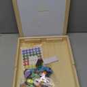XL Wooden Education Toy Magnetic Kit - Easel Tabletop w/Whiteboard, Chalkboard
