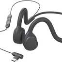 Type-C Wired Headphones with Air Conduction Open Ear Headphones and Built-in Microphone Suitable for Outdoor Activities