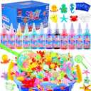 QANIY Magic Water Elf Toy Kit, Aqua Fairy Water Gel Kit,Christmas Gifts for Kids Ages with 12 Gels and 6 Molds, DIY Squishy Maker Set, Kids Christmas Gifts, DIY Crafts for Boys and Girls Ages 3+