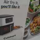 Cuisinart Air Fryer, 6-Quart Basket Large Fryer with 5 Cooking Functions to Roast, Bake, Broil, Air Fry and Keep Warm, 5 Airfryer Presets, Dishwasher-Safe Parts, AIR-200NAS, Stainless Steel & Black, 6 Qt. Window