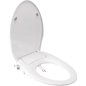 ST.THOMAS Elongated Bidet Toilet Seat with Soft Close, Non-Electric Bidet Mode with Dual Nozzles, Adjustable Water Pressure for Easy Cleaning Front & Rear Wash Self-Cleaning Wand,10-Min DIY Install