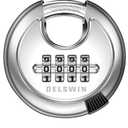 DELSWIN 4 Digit Combination Lock with Hardened Steel Shackle Combo Padlock for Sheds,Gym Locker,Storage Unit,Gate and Fence (1 Pcs)