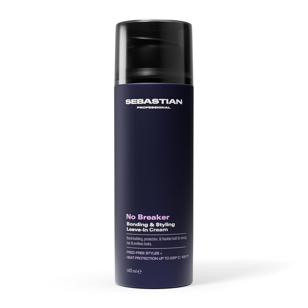 Sebastian Professional No Breaker Bonding & Styling Leave-In Cream | Intense Hair Conditioning Cream with Heat Protection | 72 HR Frizz-Free, Flexible Hold | 4.9 fl oz 