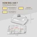 Marble Butter Dish with Lid, Elegant Large Capacity Butter Holder for Countertop & Refrigerator Natural Cool Surface Keeps Butter in an Ideal Spreadable State White Butter Container