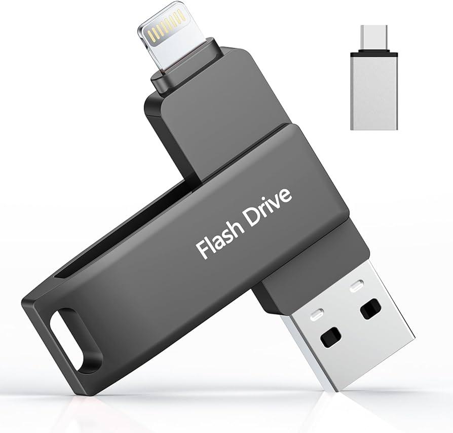 MFi Certified 512GB Flash Drives 3.0 High Speed 3ni1 USB Stick External Storage for iPhone/PC/iPad/Android/More Devices for Photos and Videos Transfer STO