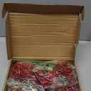 8 Pack Rose Artificial Flowers Bouquet, 10 Small Silk Rose Heads Per Pack, Fake Roses Bunches for Wedding Table Centerpieces Bridal Bouquet Mother's Day Valentine's Day Home Decor, Red