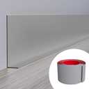 Duzzy Flexible Baseboard Molding Trim, 5 Inch(W) x 20 Feet(L) Peel and Stick Rubber Wall Trim Molding, Self-Adhesive Vinyl Wall Base Cove Base (Grey)