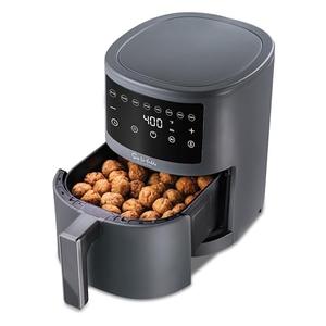 Sur La Table Compact 3.8 Quart Air Fryer - Digital LED Touchscreen Display with 8-Presets, Air Fry, Bake, Roast, Broil, and Reheat, 1500W, Black
