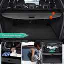 Powerty Retractable Cargo Cover for 2008-2015 Merecedes Benz GLK-Class-Canvas Texture Trunk Cover Privacy Screen Rear Security Shade for GLK Accessories