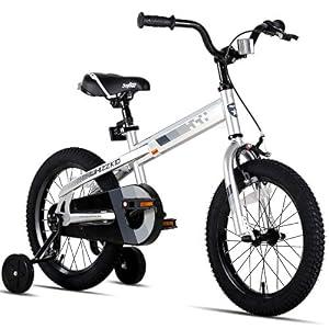 JOYSTAR 18" Kids Bike Ages 5-8 Years Old Boys & Girls Silver
