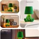 Modern Table Lamp for Youth: Rechargeable Cute Light for Kids Child Teen - Gift for Birthday Christmas Halloween Easter (Green)