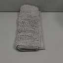 SUBRTEX Bathroom Rugs Chenille Bath Rug Soft Short Plush Bath Mat Soft Shower Mat Water Absorbent Shower Mat Quick Dry Machine Washable(Light Gray,16" x 24")