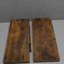 QEEIG Bathroom Floating Shelves for Wall - 15.7" Wall Mounted Shelf Over Toilet Farmhouse Home Decor Display Bookshelf Small 15.7 x 6.7 inch Set of 2, Rustic Brown (008-40BN)