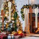 2 x Large Velvet Christmas Bow 23.6x15.7 Inch Vintage Christmas Tree Topper Bows Christmas Staircase Wreath Bows for Xmas Fireplace Decoration (6, Classic Color)