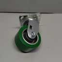 4 Inch Caster Wheels- Heavy Duty Casters, Polyurethane on Aluminum Caster Wheel with up to 800LB Capacity- Widely Used in Tool Box, Workshop, Garage, U-Boat Platform Trucks (1 Brake)