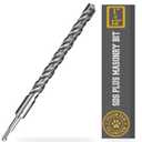 1 Inch SDS Plus Masonry Drill Bit for Concrete & Brick (12" Length - Industrial Grade) Fits All SDS Rotary Hammers - Carbide Tipped for Cement, Stone, Block, & More