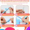 5 Pack Reusable Water Coloring Book for Toddlers, Water Doodle Book Toys, Paint with Water Books,Mess-Free Coloring Book, Portable Educational Doodle Drawing Toy,Educational Learning Kits Gifts