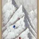 Snow Mountaineering 3D Textured Framed Hand-Painted Wall Art 19.7x27.6Inch
