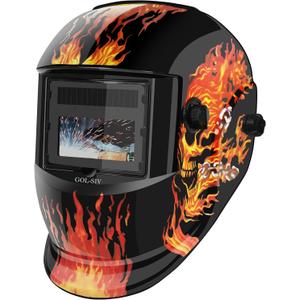Welding Helmet Auto Darkening - True Color Wide View Welding Shield - 0.1ms Response Time- Optical Grade 1/1/1/1 - Adjustable Wide Shade for SMAW, MIG, TIG, GTAW-Lightweight for Extended Wear