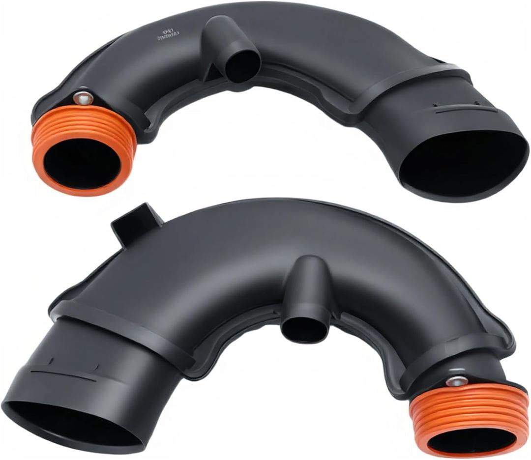 2Pcs Rear Engine Air Intake Hoses for BMW X5 X6 550i 650i 750i 750Li Series E70 E71 F01 F02 F07 F10 F12 F13 Left & Right Air Cleaner Duct Tube, Replaces 13717577451 13717577452