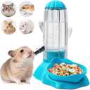 VANNON 2-in-1 Hamster Water Bottle & Food Feeder, 4.6oz/130ml Top-Fill Small Animal Cage Water Dispenser & Food Dish, BPA-Free, Anti-Leak for Hamster, Gerbil, Mouse
