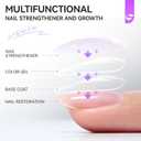 4 x Nail Ridge Filler For Damaged Nails: Gelike ec 8 in 1 Nail Strengthener for Thin Nails and Growth - Protein Nail Ridge Filler with Top Coat Free