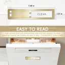 2 x Dishwasher Magnet Clean Dirty Sign, Stainless Steel Magnetic Clean Dirty Dishwasher Sign,Matte Brushed Surface Cleaning/Dirt Indicator with Strong Magnet, Home Kitchen Organize (Brushed Gold)