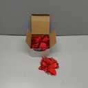 GREENTIME 12 Pcs Glitter Poinsettia 5.5" Artificial Flowers Christmas with Clips Stems Xmas Tree Ornaments for New Year Party Stairs Fireplace Porch Balcony Garden Church Wreath Decoration (Red)