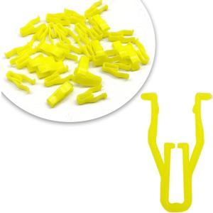 30PCS Switch Bezel Clip Dash Panel Switch Fastener Clip Yellow Console Retainer Fitting Side Trunk Fastener Clip 90467-10203 Compatible with Lexus Toyota Scion
