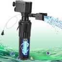 hygger Aquarium Filter U-V for 10-40 Gallon Tank, Submersible Internal Fish Tank Filter for Green Water and Algae Clean, 12W Power Pump with Adjustable Air Supply System for Saltwater Freshwater