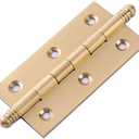 4Pack Decorative Solid Brass Cabinet Cupboard Door Butt Hinges Furniture Folding Hinges Hardware Lot 2inch (4, 2")